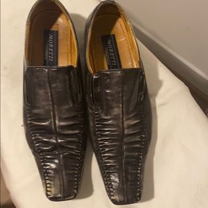 Men Grey-white brush dress shoes